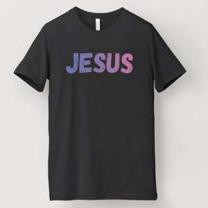 JESUS T-SHIRT PURPLE-BLUE
